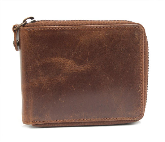 Classic Brown Elegance Zip Wallet