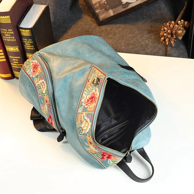 Classic Women's Embroidered Backpack