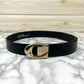 Elegant Curved C Design Casual Genuine Leather Belt