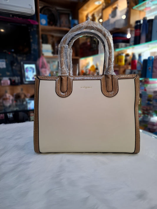 Enigma White Classic Handbag