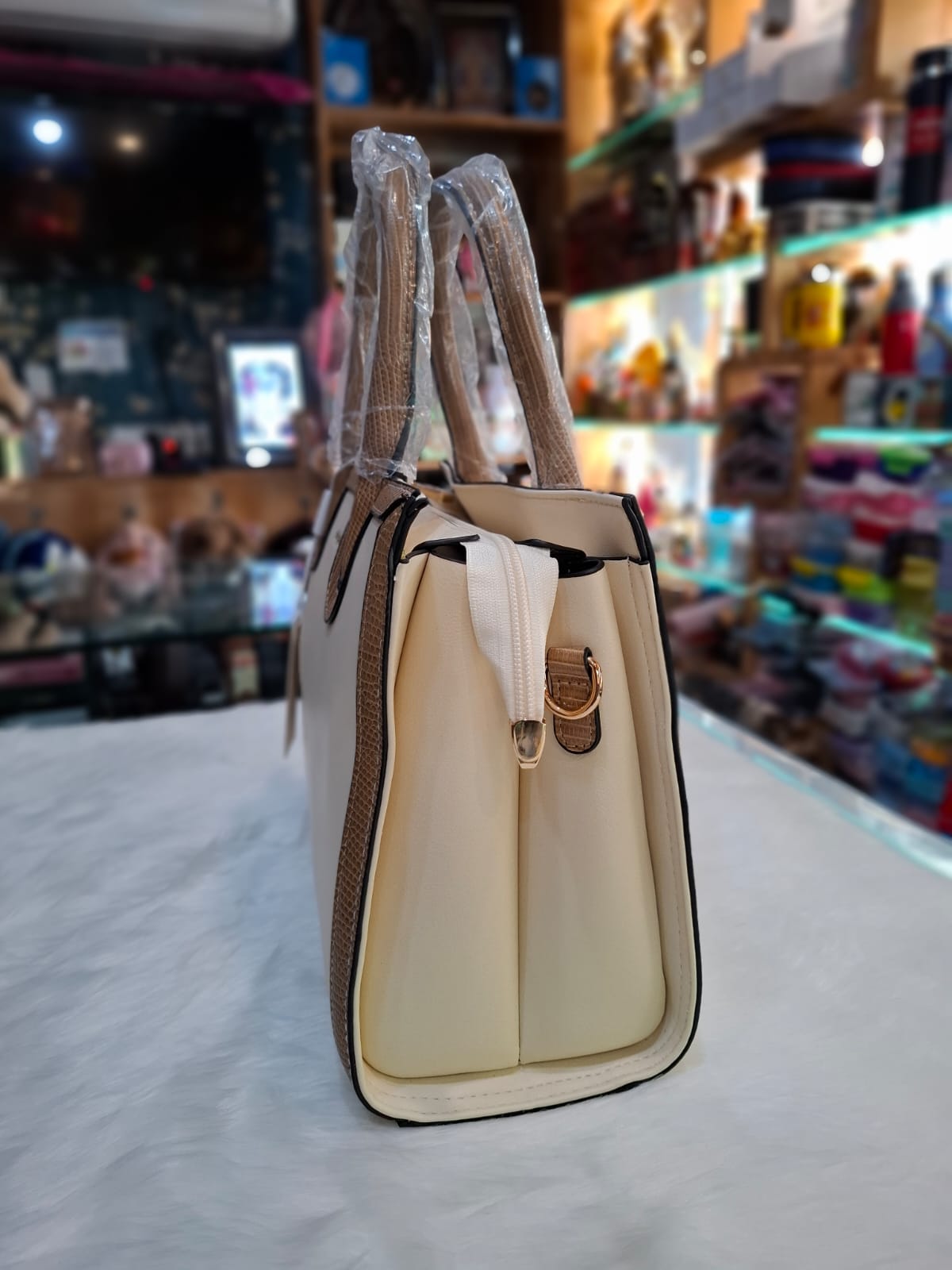 Enigma White Classic Handbag