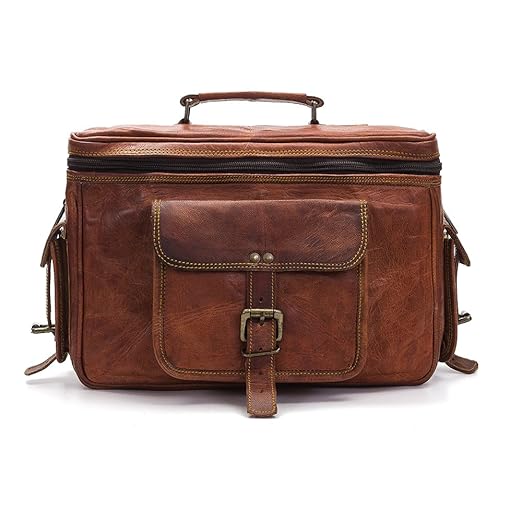 Genuine Leather Vintage Brown DSLRSLR Camera Bag