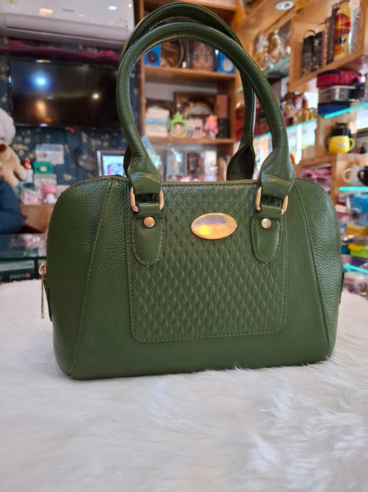 Green Essence Leather Handbag