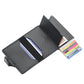 Leather and Metal Automatic Card Holder