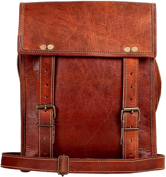 Men's Small Leather Crossbody Shoulder Bag