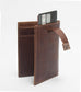 Mini Brown Genuine Leather Card Holder for Men and Women