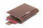 Mini Brown Genuine Leather Card Holder for Men and Women