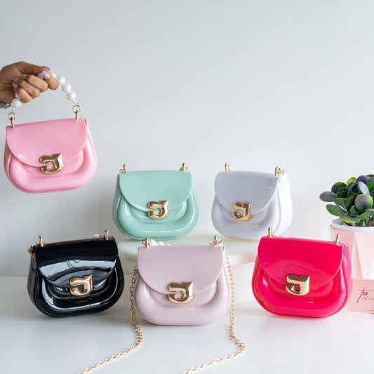 Miniature Mini Sling Bag With Pearl Handle