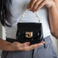 Miniature Mini Sling Bag With Pearl Handle