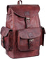 Retro Vintage Genuine Leather Backpack for Men and Women