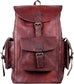 Retro Vintage Genuine Leather Backpack for Men and Women