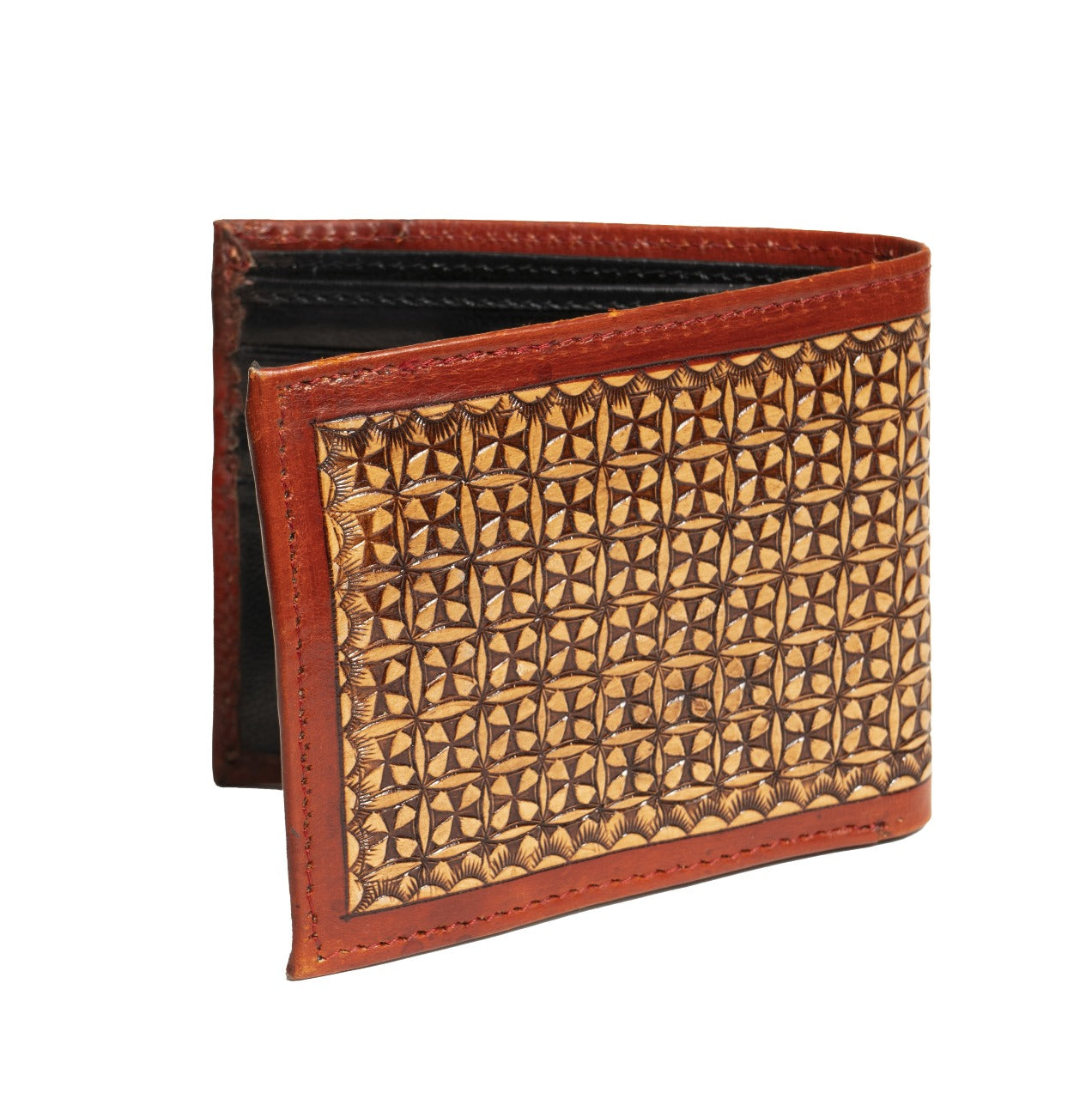 Stylish Embellished Genuine Leather Men's Wallet