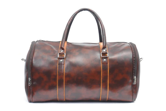 Stylish Faux Leather Weekender Duffle Bag