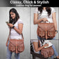 Vintage Brown Crossbody Messenger Handbag