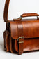 Vintage Brown Leather DSLR Camera Bag, Large Unisex Style