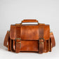 Vintage Brown Leather DSLR Camera Bag, Large Unisex Style