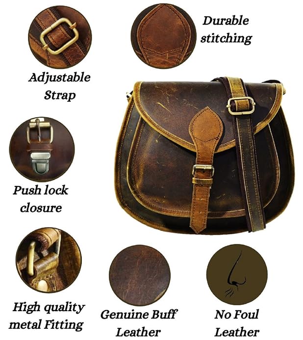 Vintage Leather Crossbody Bags for Women