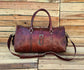 Vintage Leather Travel Duffle Bags for Men