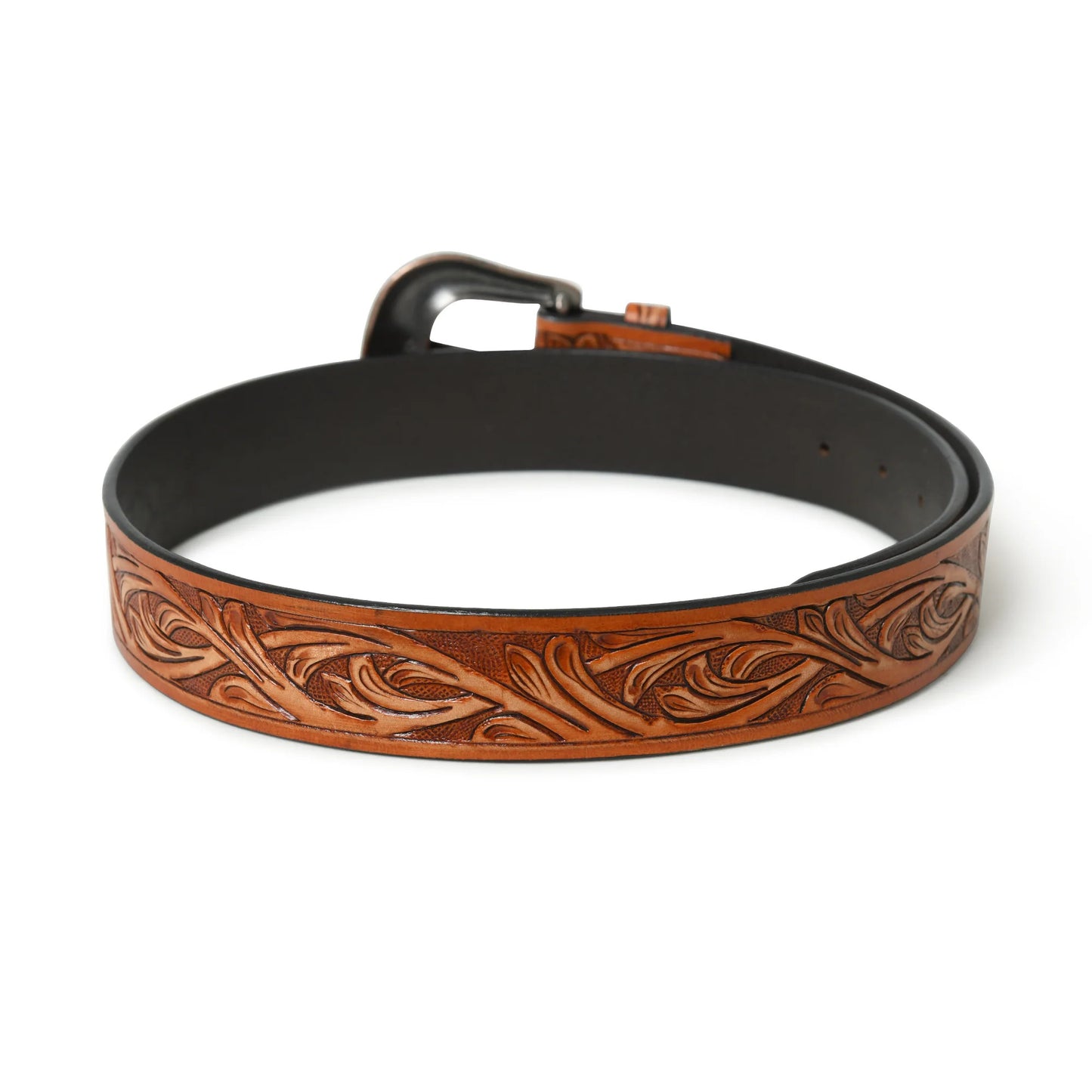 Western Brown Leather Cowboy Belt