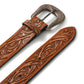 Western Brown Leather Cowboy Belt