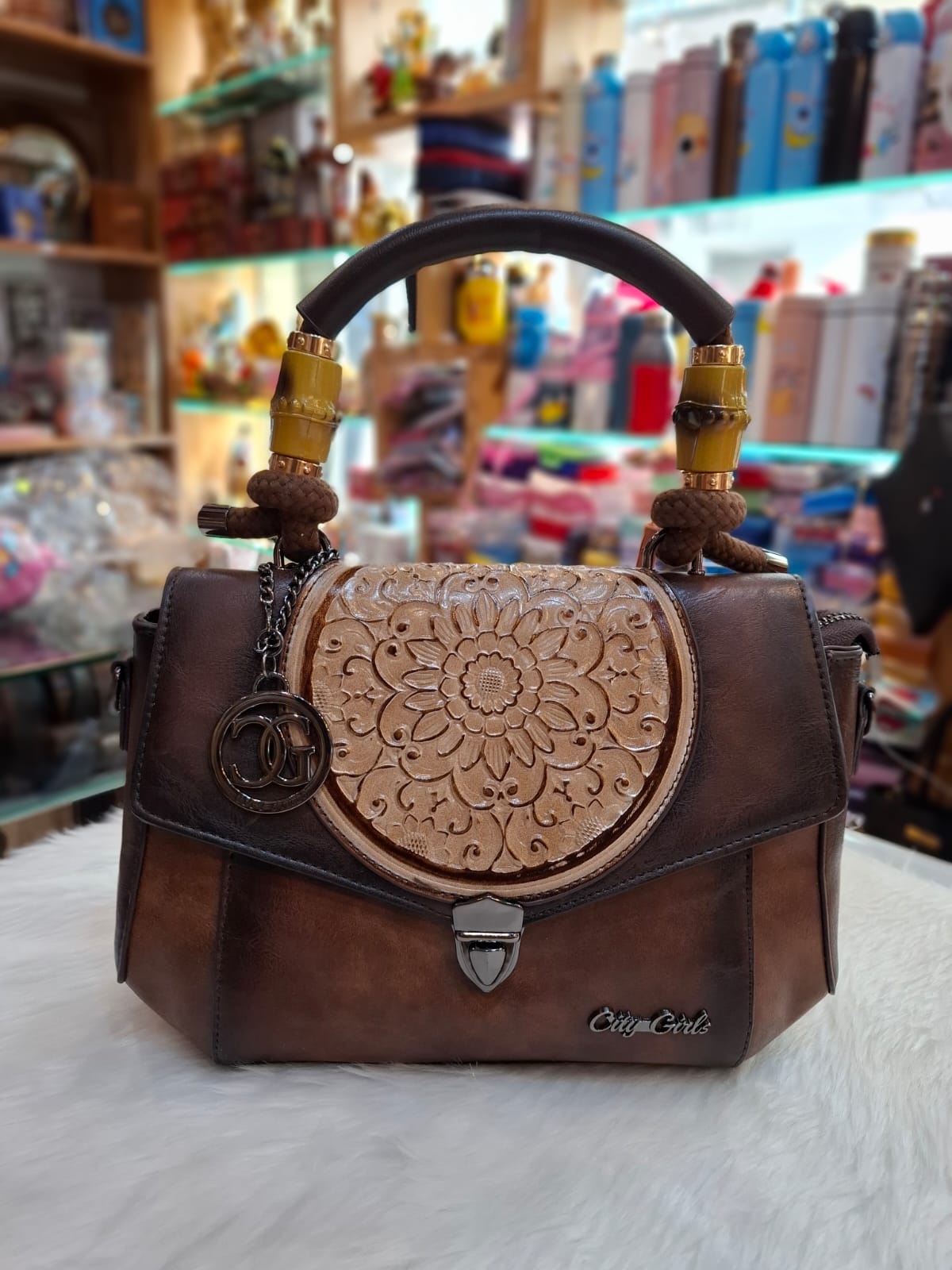 Ethereal Chakra Embossed Handbag