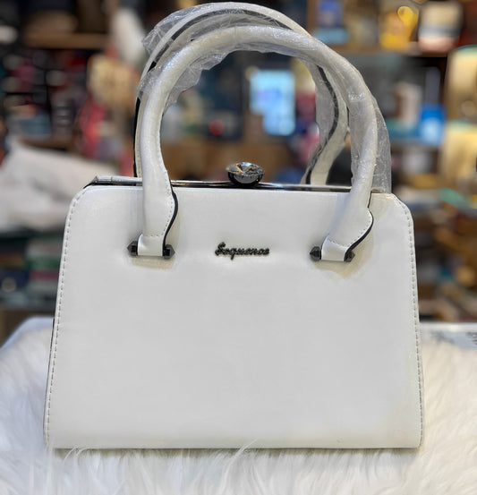 White Sling Handbag Essential Diamond Style