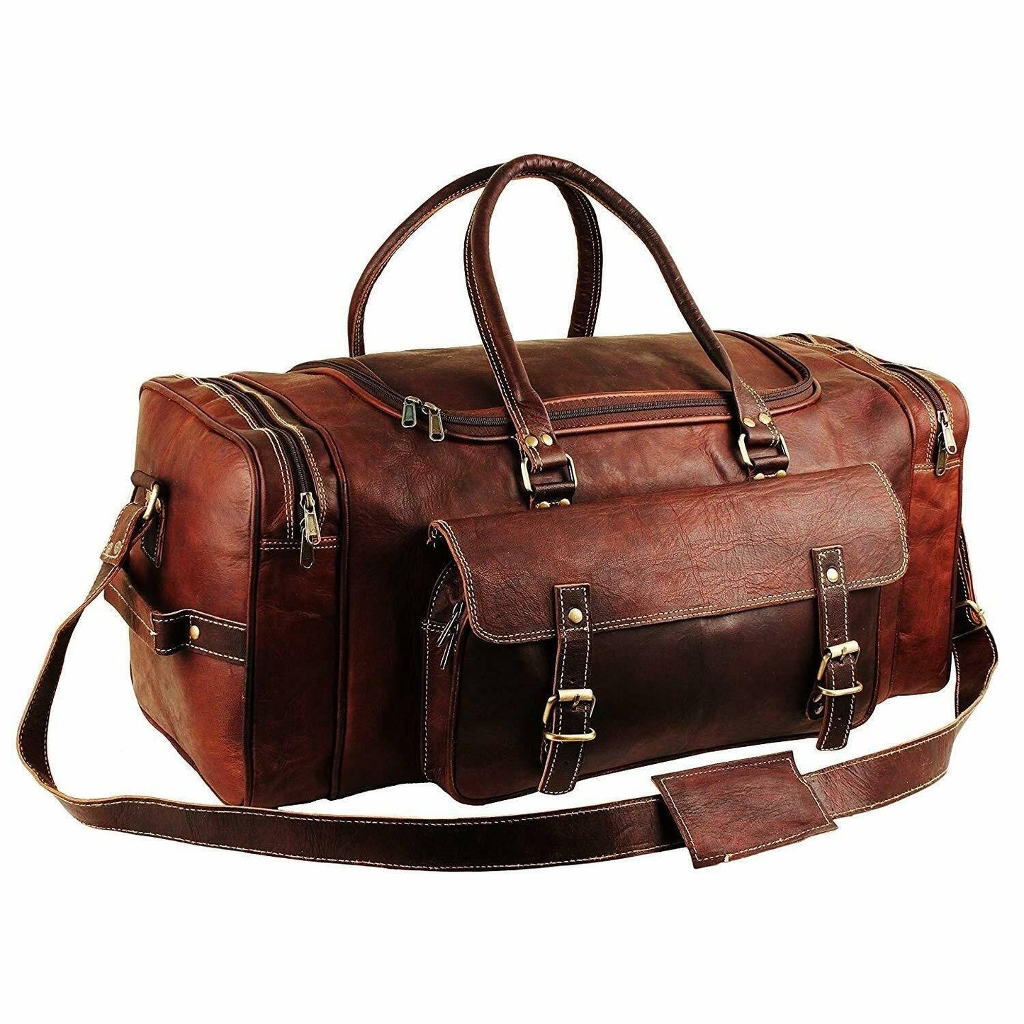 Twenty Four Checkered Bag Travel Duffel Bag Weekend Overnight Luggage Shoulder Bag for Men Women -Black, Adult Unisex, Size: One Size