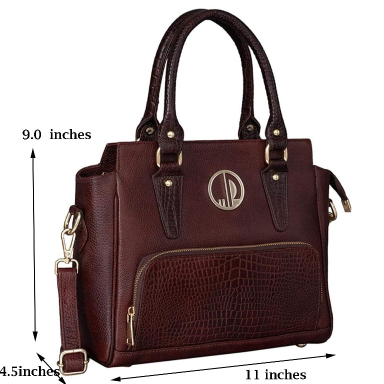 Buy BRAND LEATHER Women Genuine Leather Handbags Tote Office Shoulder Bag  Medium Satchel Purse (BLUE) at Amazon.in