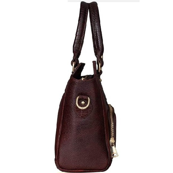 Ladies Leather Handbag Tote Bag Stachel For Women's- Black - CRTB086 ::  Creative Art and Craft