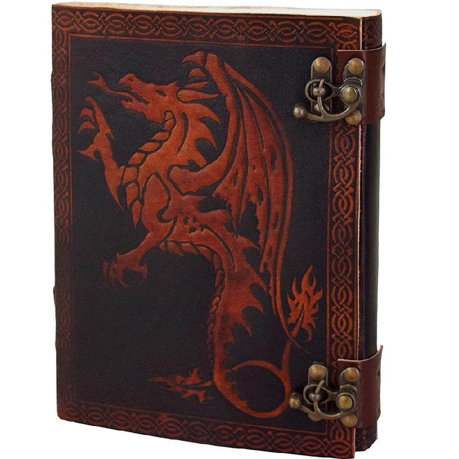 Leather Dragon Double Lock Journal 