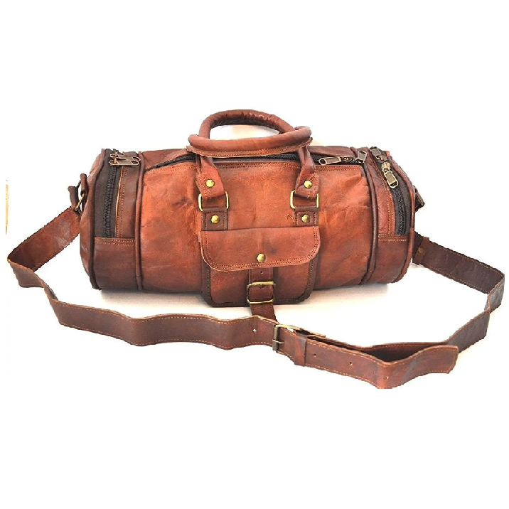 Leather Duffle Bag Travel For Men Women