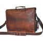 Leather Messenger Briefcase Crossbody Bag