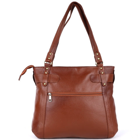 Teakwood Leathers Solid Structured Women Leather Handheld Bag