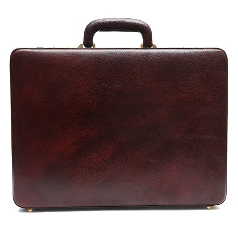 Unisex Genuine Leather Briefcase With Combination Lock